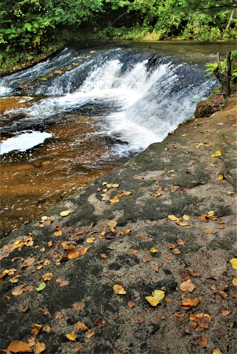 Fall colors 2023 at Trout Falls in Fort McCoy's Pine View Recreation Area