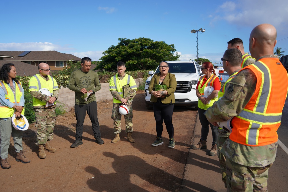 Chief of Engineers surveys fire-damaged areas in Lahaina