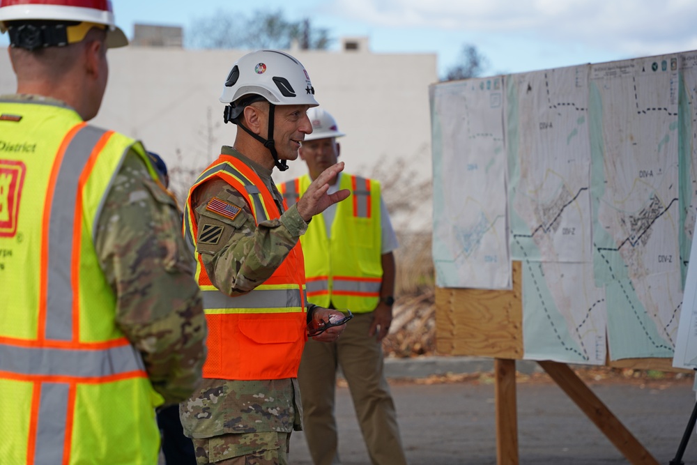 Chief of Engineers surveys fire-damaged areas in Lahaina