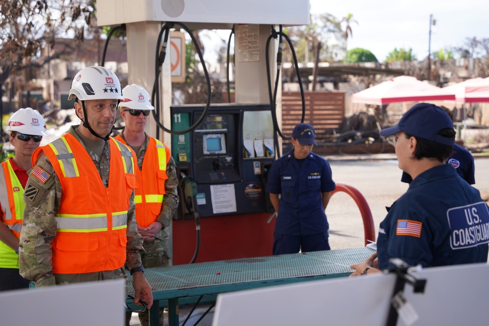 Chief of Engineers surveys fire-damaged areas in Lahaina