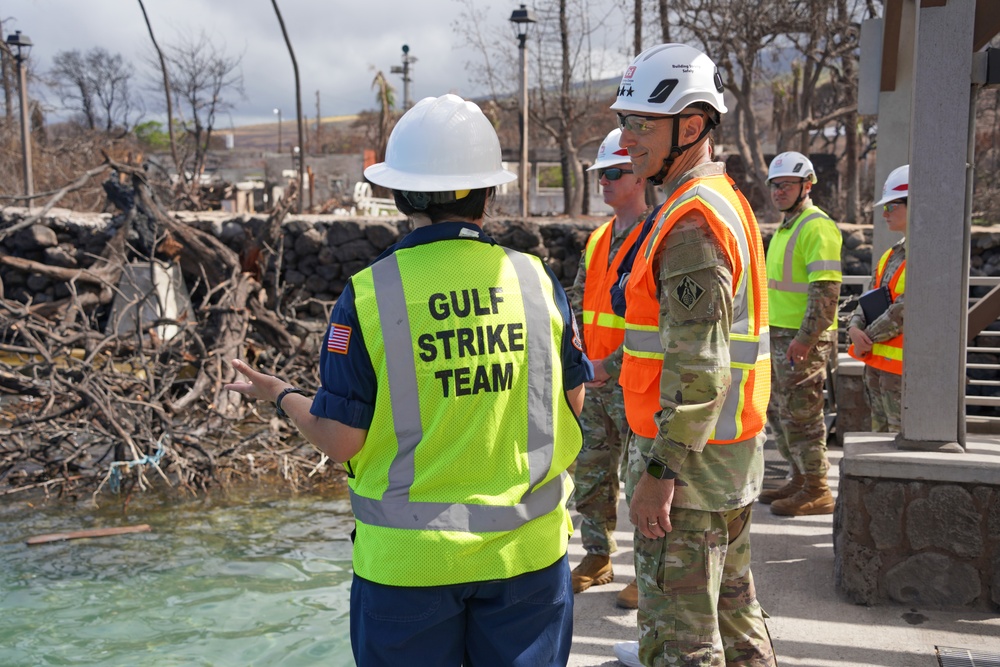 Chief of Engineers surveys fire-damaged areas in Lahaina