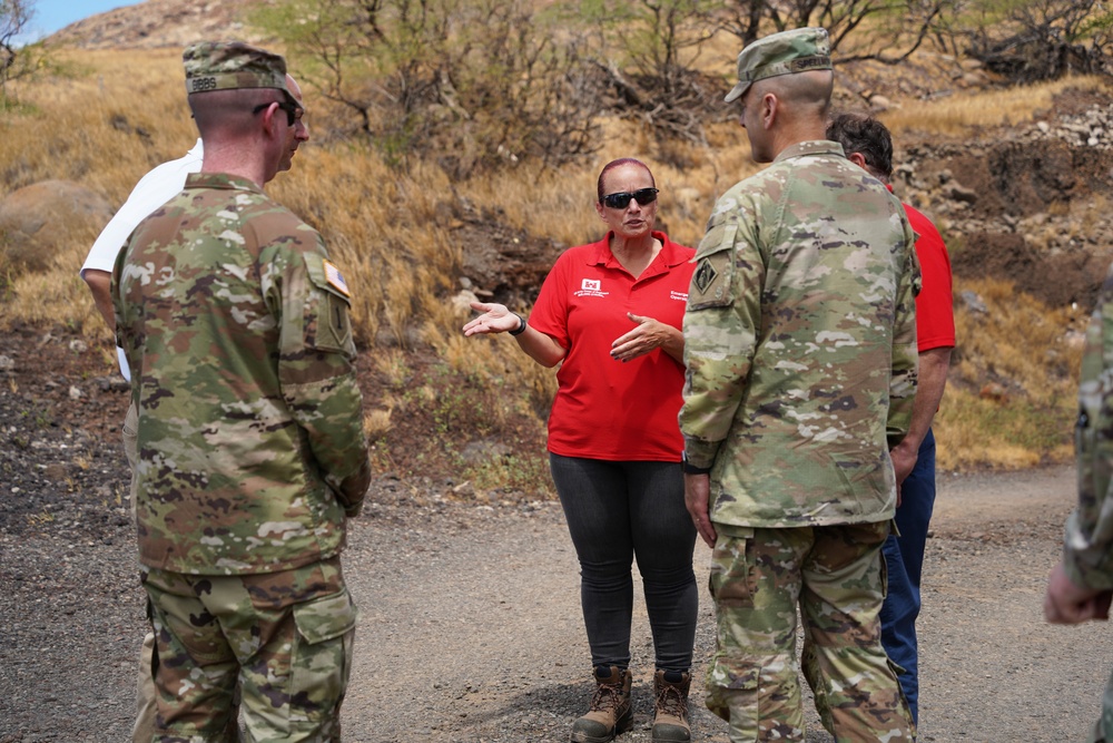 Chief of Engineers surveys fire-damaged areas in Lahaina