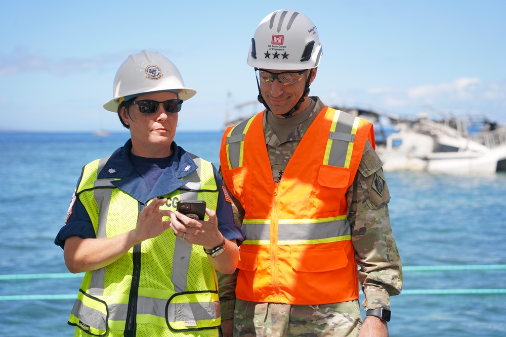 Chief of Engineers surveys fire-damaged areas in Lahaina