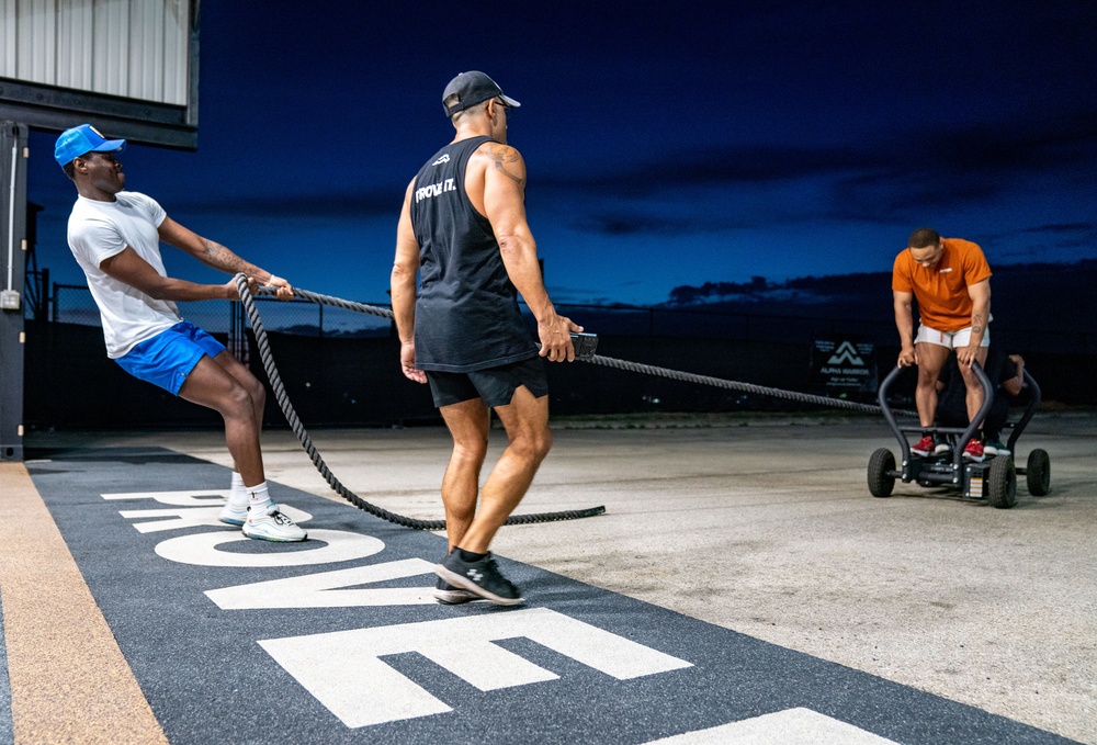 U.S. Army North Soldiers overcome Alpha Warrior obstacle course