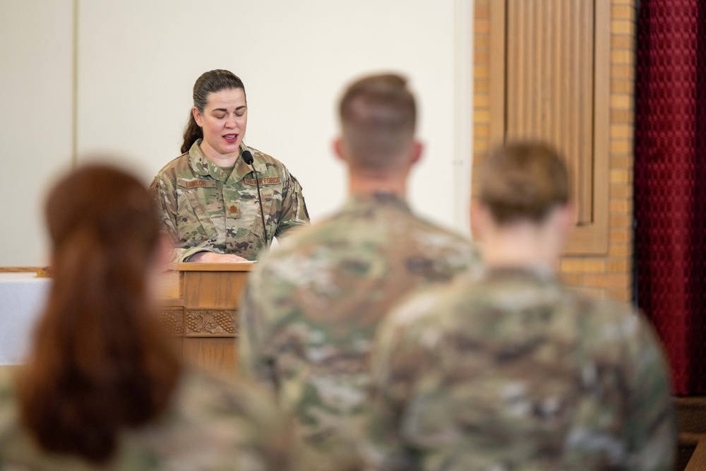 The 28th Bomb Wing Conducts Changing of the Stole