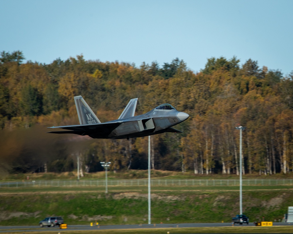 Alaska F-22 Raptors take the sky