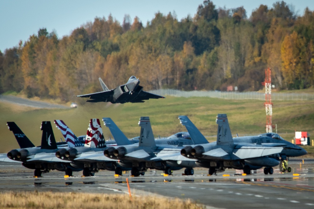 Alaska F-22 Raptors take the sky