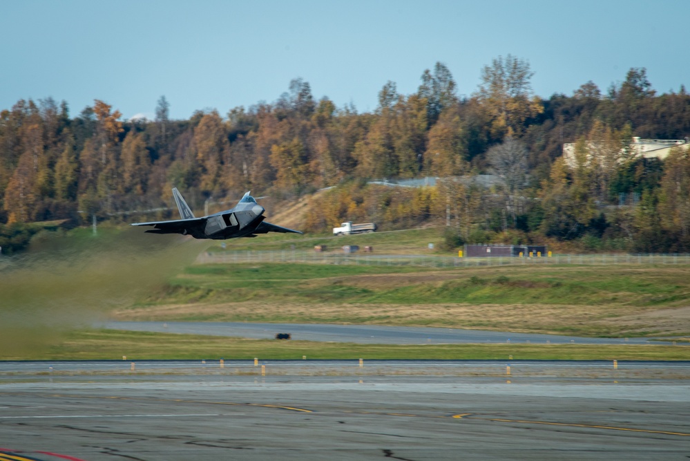 Alaska F-22 Raptors take the sky