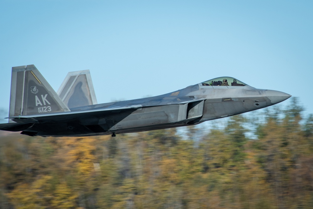 Alaska F-22 Raptors take the sky