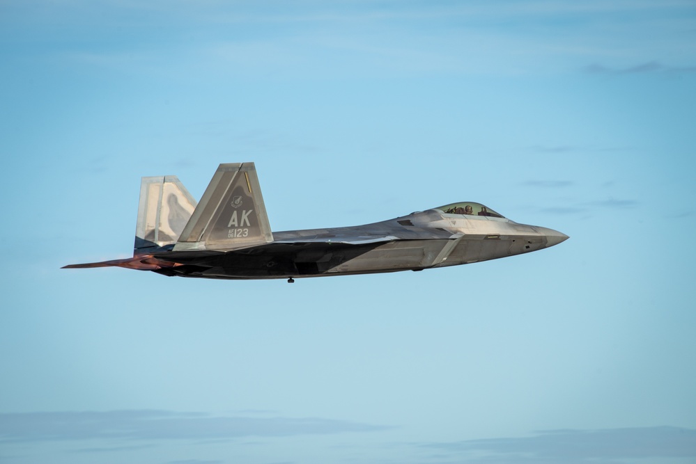 Alaska F-22 Raptors take the sky