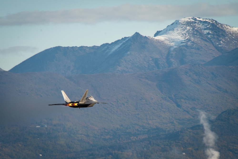 Alaska F-22 Raptors take the sky