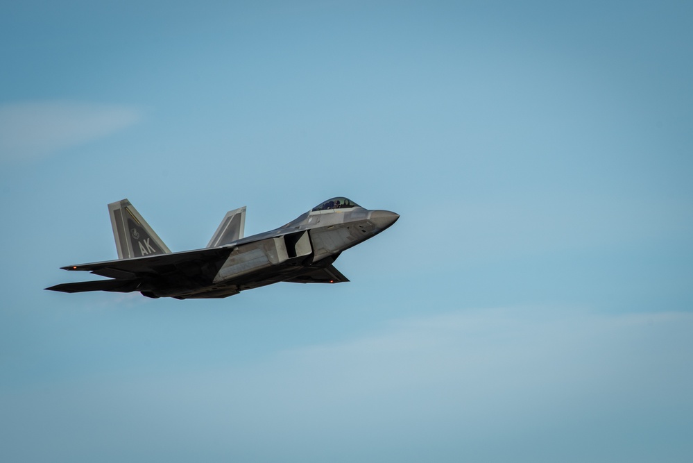 Alaska F-22 Raptors take the sky