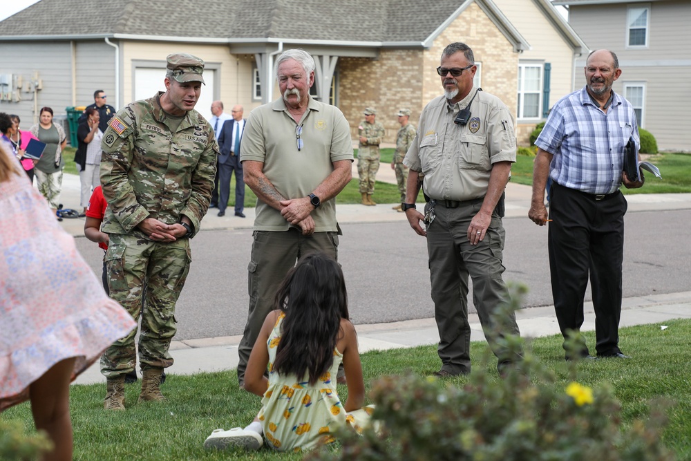 Fort Carson Leadership Conducts Blackfoot Hills Walking Town Hall