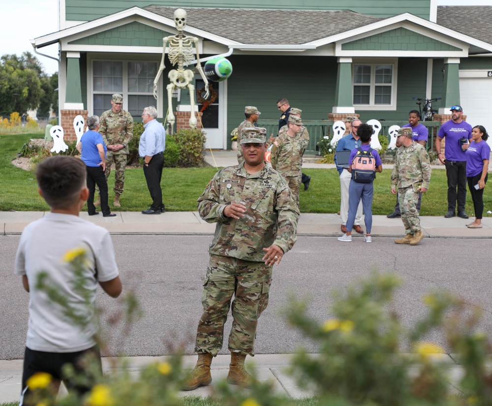 Fort Carson Leadership Conducts Blackfoot Hills Walking Town Hall