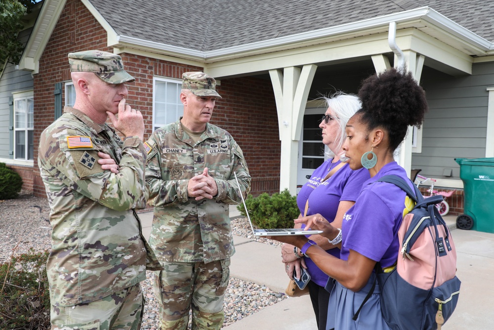 Fort Carson Leadership Conducts Blackfoot Hills Walking Town Hall