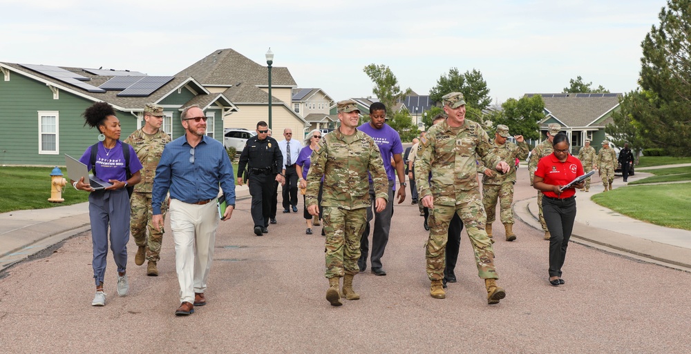 Fort Carson Leadership Conducts Blackfoot Hills Walking Town Hall