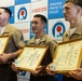 3d Marine Division Marines Awarded for Rendering First Aid to Okinawan Citizens