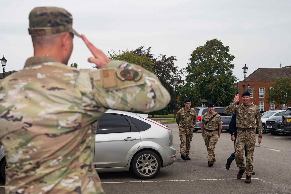 British Army Brigadier Timothy Crossland visits RAF Mildenhall