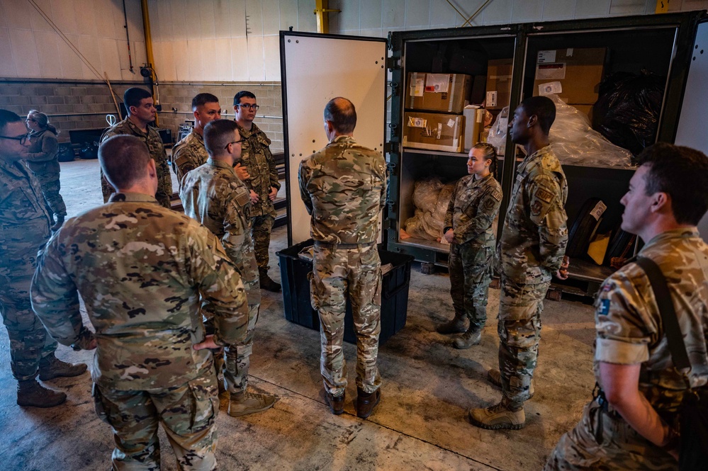 British Army Brigadier Timothy Crossland visits RAF Mildenhall