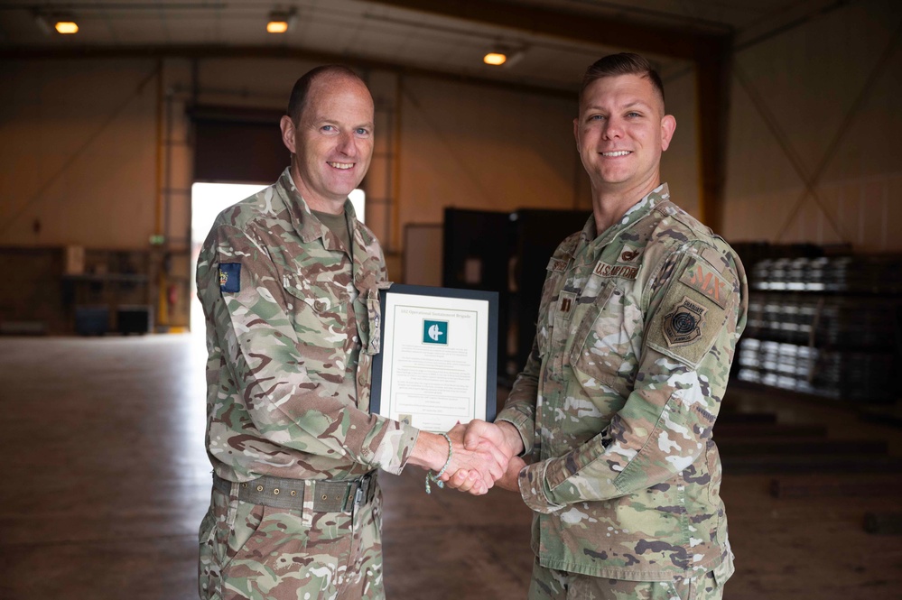 British Army Brigadier Timothy Crossland visits RAF Mildenhall