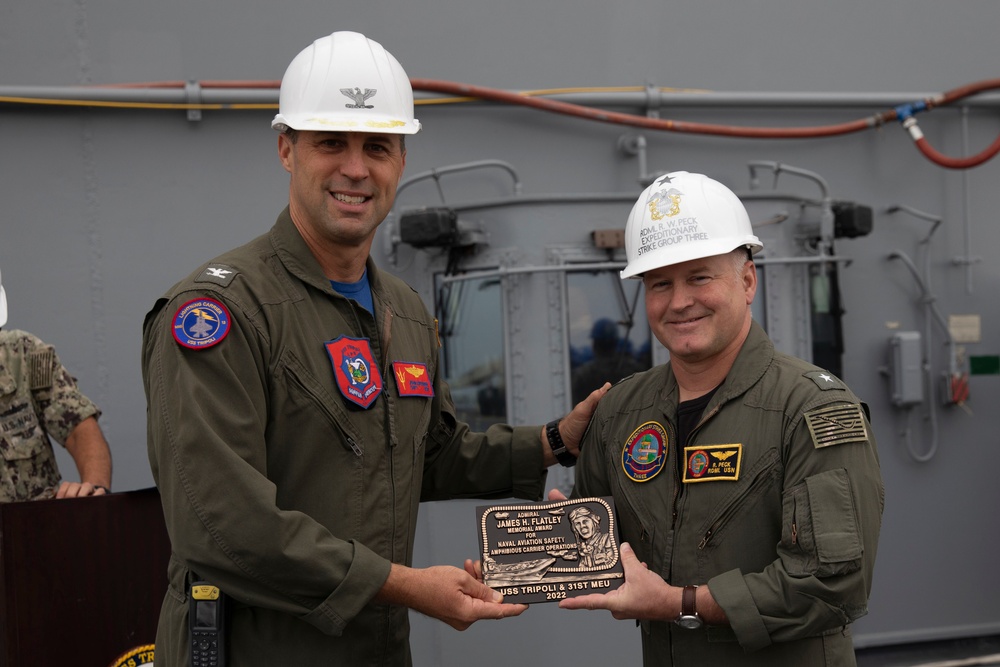 USS Tripoli Wins Admiral James H. Flatley Memorial Award