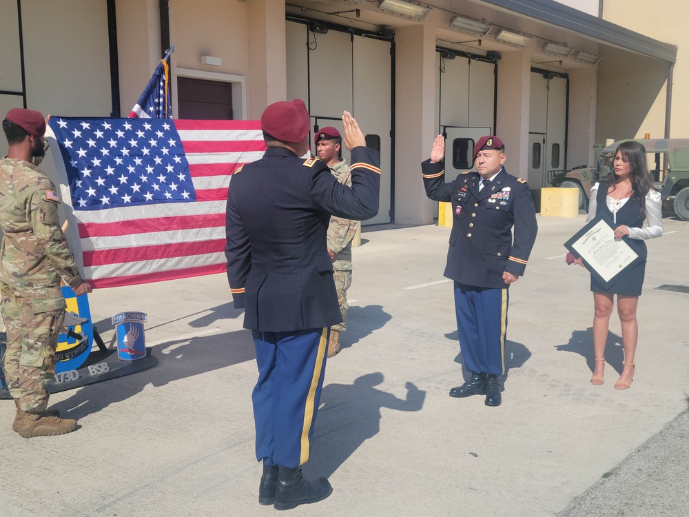 Warrant Officer Juan Renteria promoted to Chief Warrant Officer 2