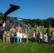 Pilots visit their children at school