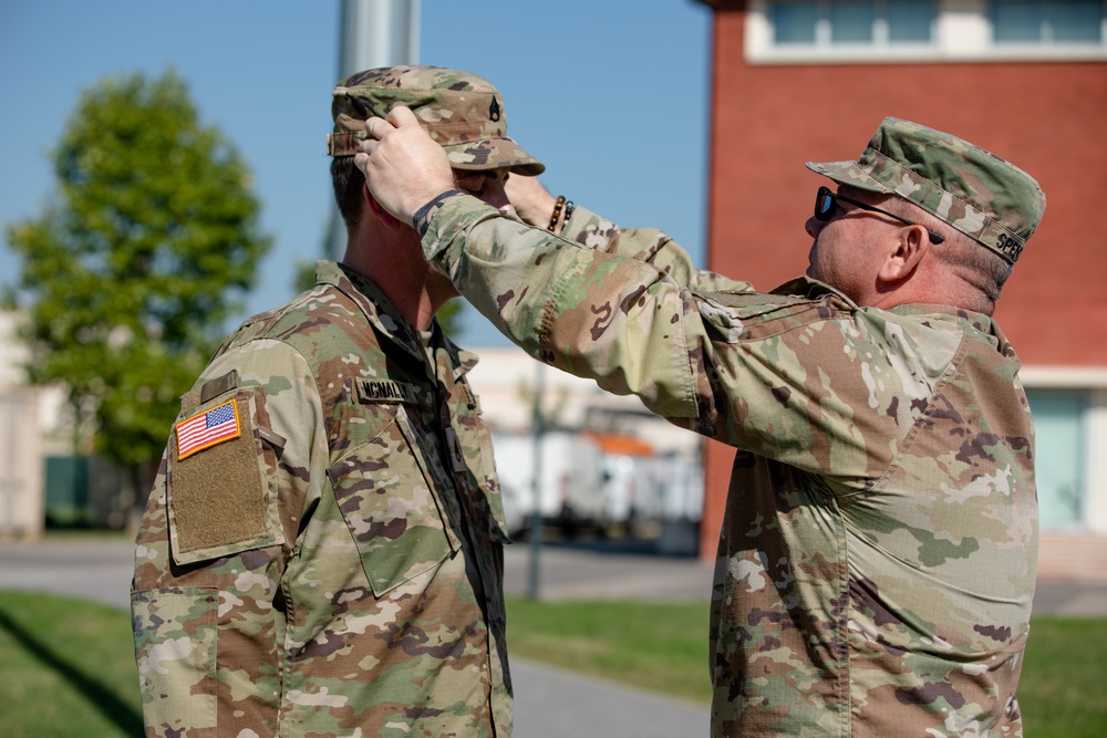 Sgt. Dominic McNally promotion to Staff Sgt.