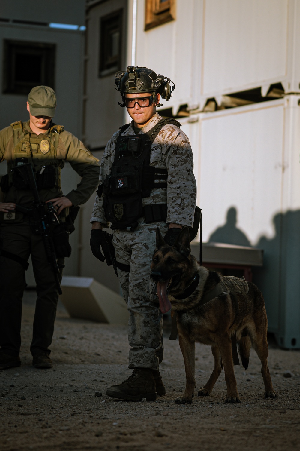 MCAGCC PMO Special Reaction Team Marines perform close-quarter combat tactics range