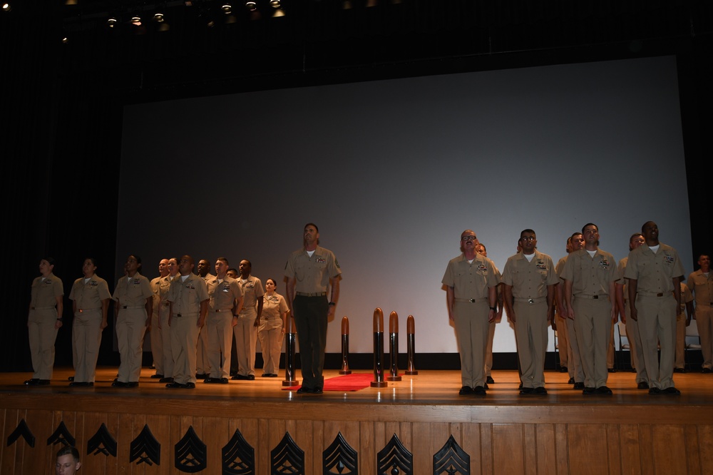 Navy Chief Petty Officer (selects) are pinned at Chief Pinning Ceremony