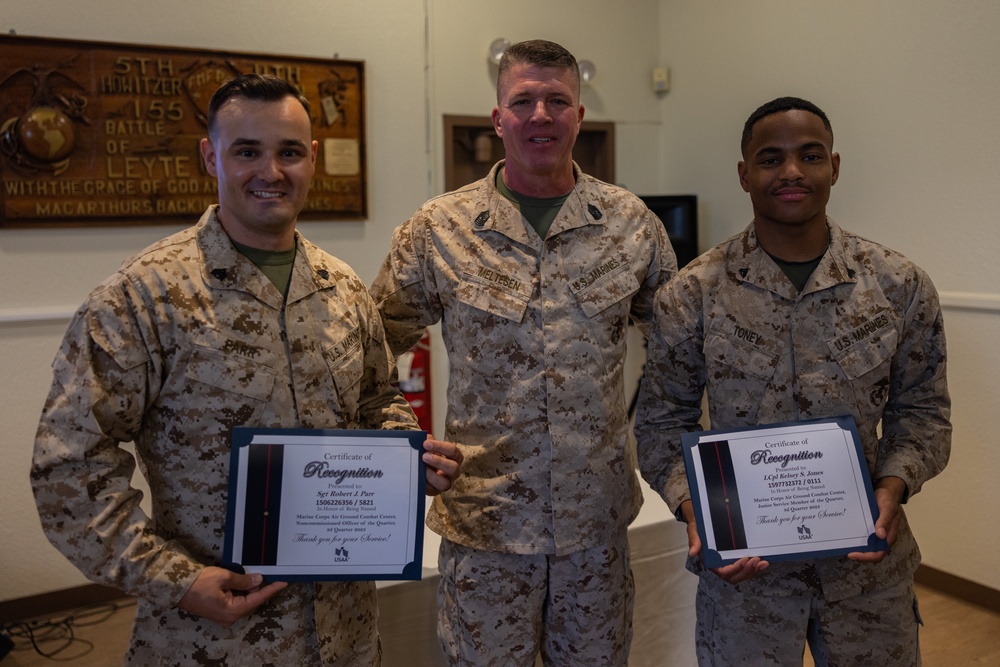 ASYMCA honors MCAGCC Service Members of the Quarter
