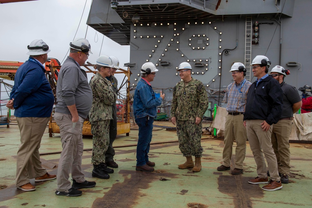 Acting NAVSEA Visits Future USS John F. Kennedy (CVN 79)