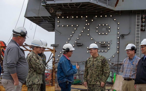 Acting NAVSEA Visits Future USS John F. Kennedy (CVN 79)