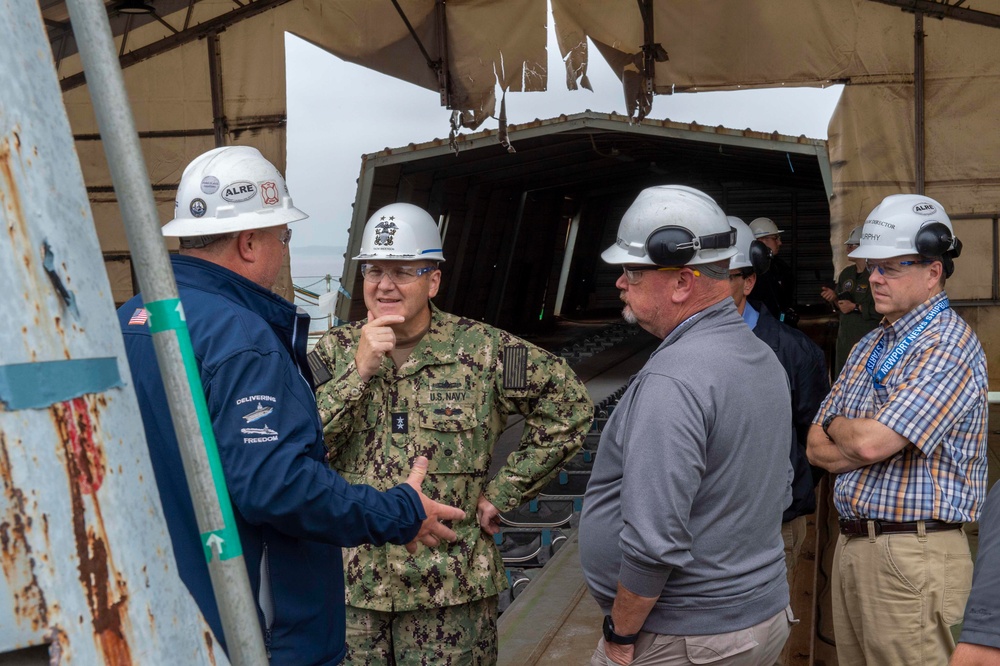 Acting NAVSEA Visits Future USS John F. Kennedy (CVN 79)