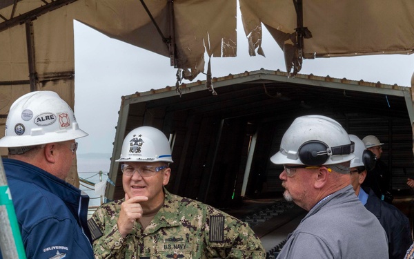 Acting NAVSEA Visits Future USS John F. Kennedy (CVN 79)