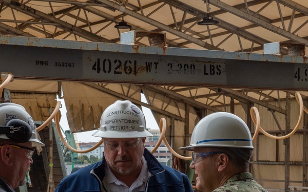 Acting NAVSEA Visits Future USS John F. Kennedy (CVN 79)