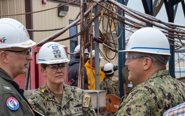 Acting NAVSEA Visits Future USS John F. Kennedy (CVN 79)