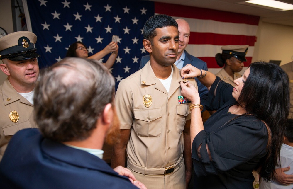 DVIDS - Images - U.S. Navy Band pins new Chief Petty Officers [Image 3 of  20]