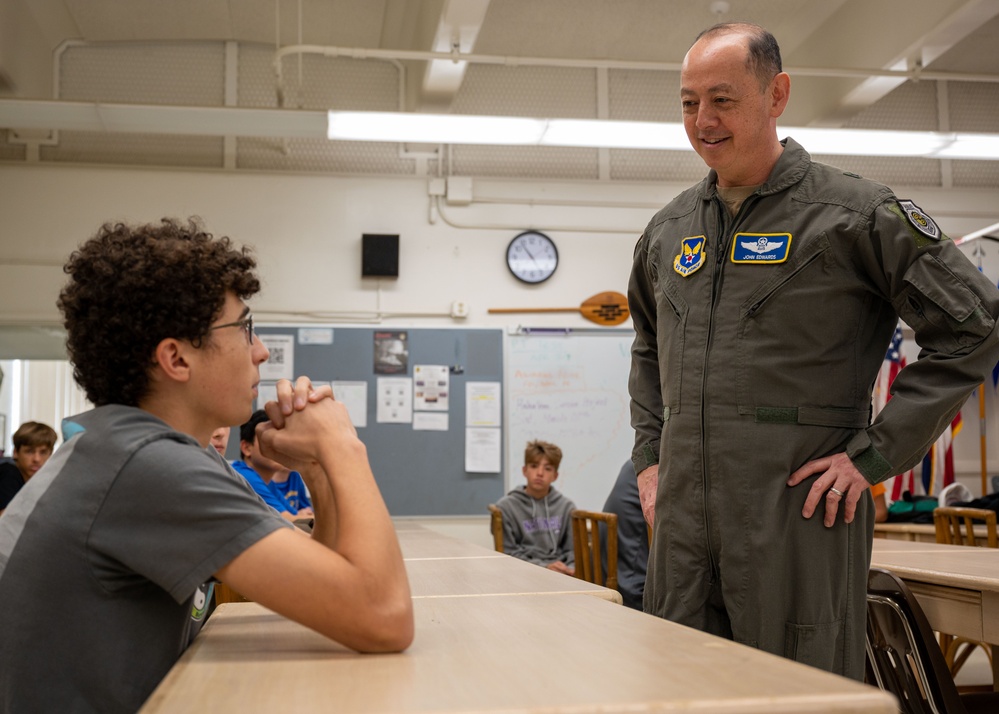 US Air Force leader from Hawaii returns to visit local students