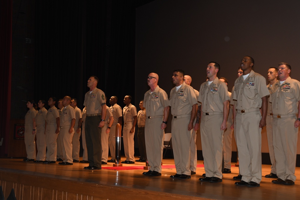 Navy Chief Petty Officer (selects) are pinned at Chief Pinning Ceremony