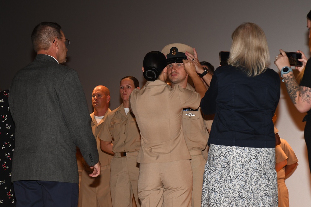 Navy Chief Petty Officer (selects) are pinned at Chief Pinning Ceremony