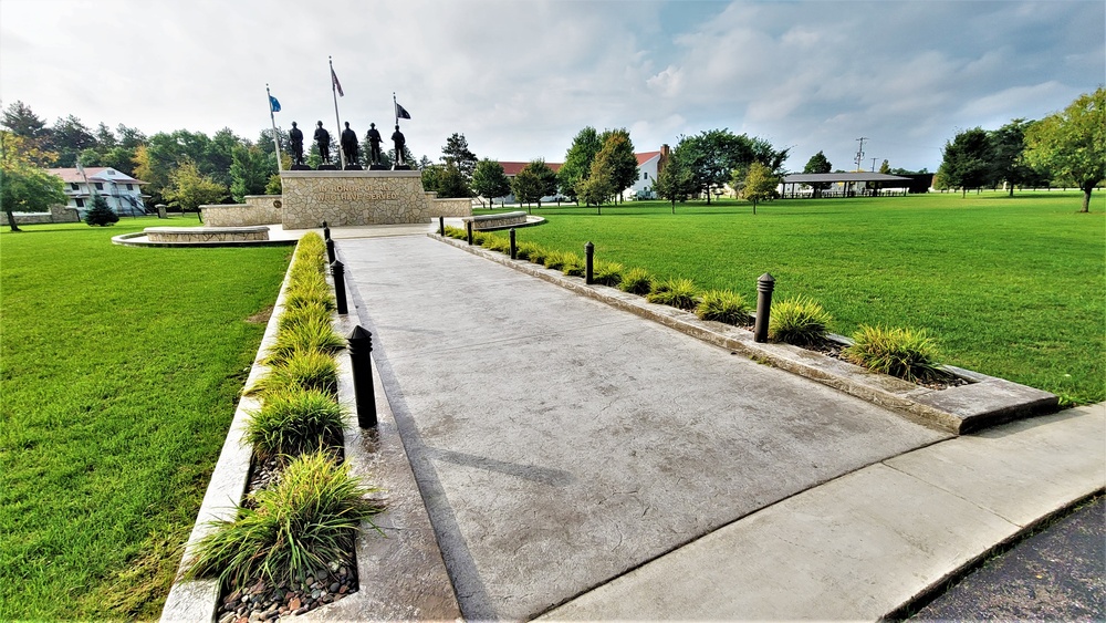 Fort McCoy’s Veterans Memorial Plaza was dedicated in 2009; serves as center point for McCoy activities