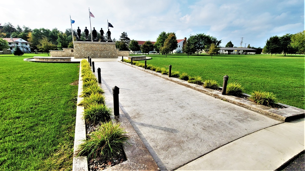 Fort McCoy’s Veterans Memorial Plaza was dedicated in 2009; serves as center point for McCoy activities