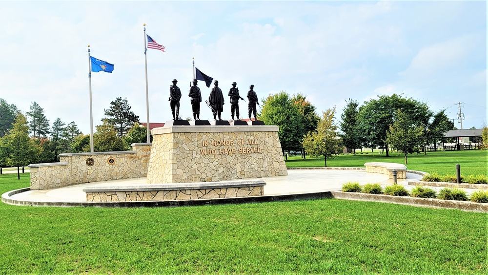 Fort McCoy’s Veterans Memorial Plaza was dedicated in 2009; serves as center point for McCoy activities