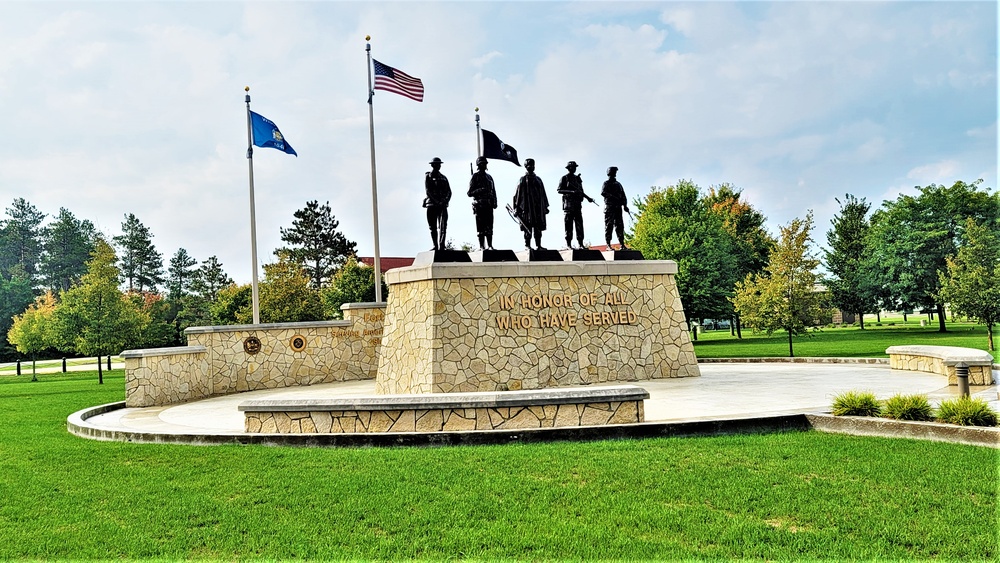 Fort McCoy’s Veterans Memorial Plaza was dedicated in 2009; serves as center point for McCoy activities