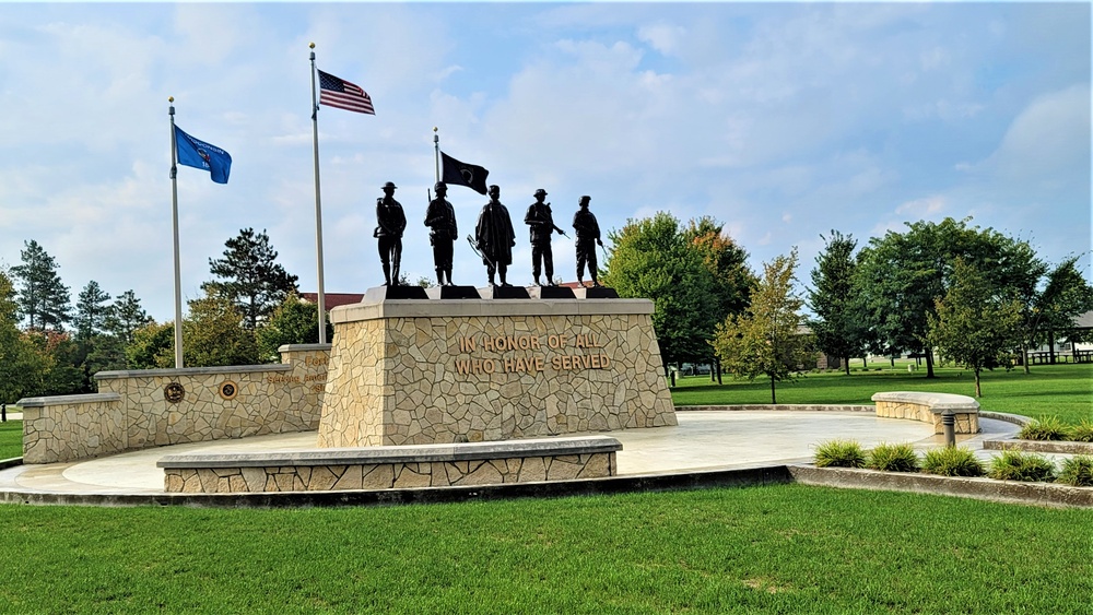 Fort McCoy’s Veterans Memorial Plaza was dedicated in 2009; serves as center point for McCoy activities