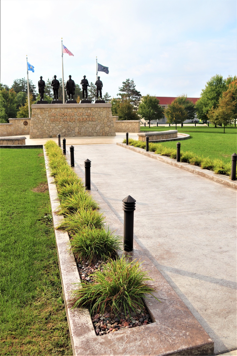 Fort McCoy’s Veterans Memorial Plaza was dedicated in 2009; serves as center point for McCoy activities