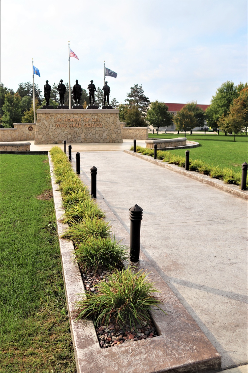 Fort McCoy’s Veterans Memorial Plaza was dedicated in 2009; serves as center point for McCoy activities