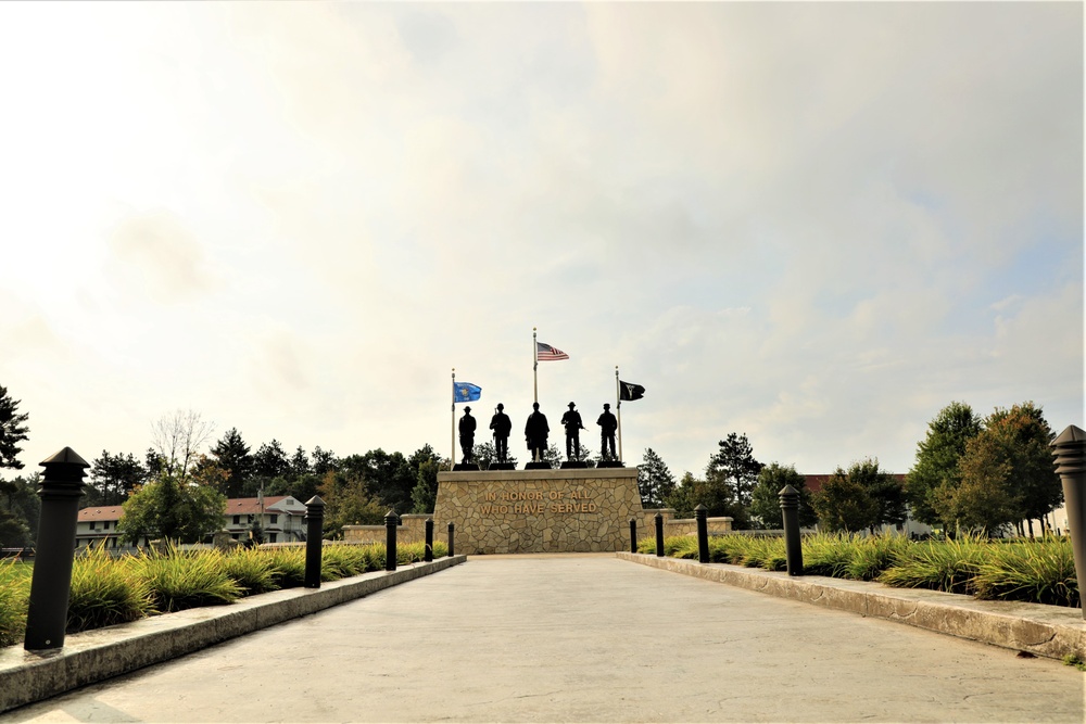 Fort McCoy’s Veterans Memorial Plaza was dedicated in 2009; serves as center point for McCoy activities