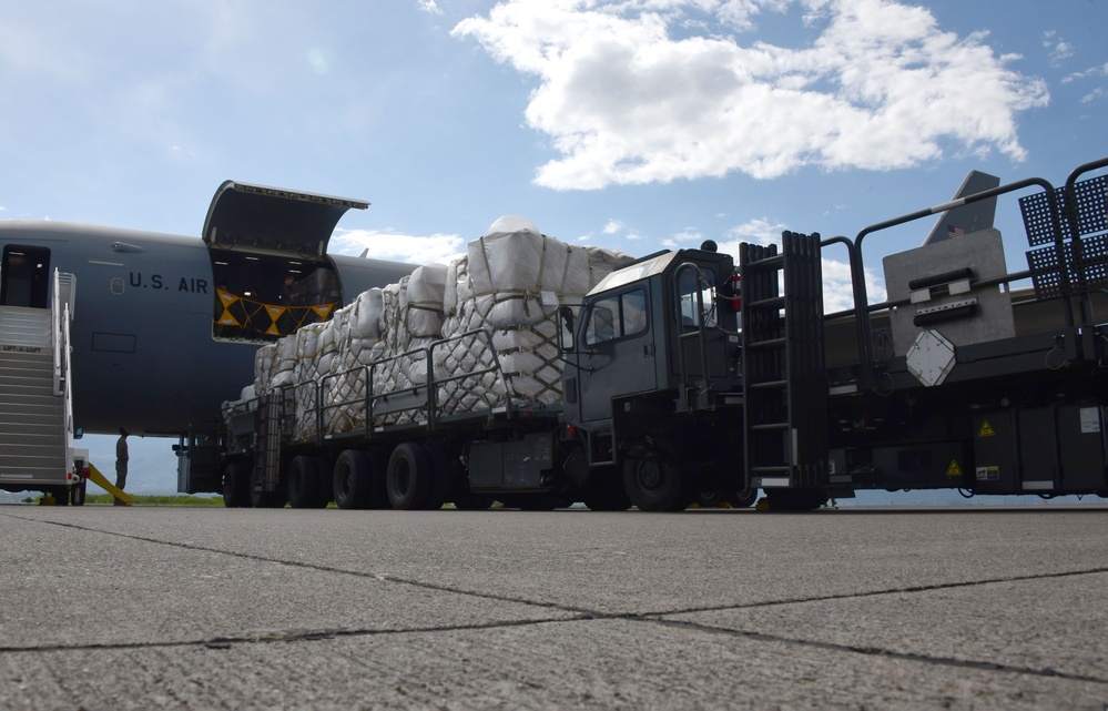 612th Air Base Squadron receives Denton Cargo shipment via historic first visit from KC-46A